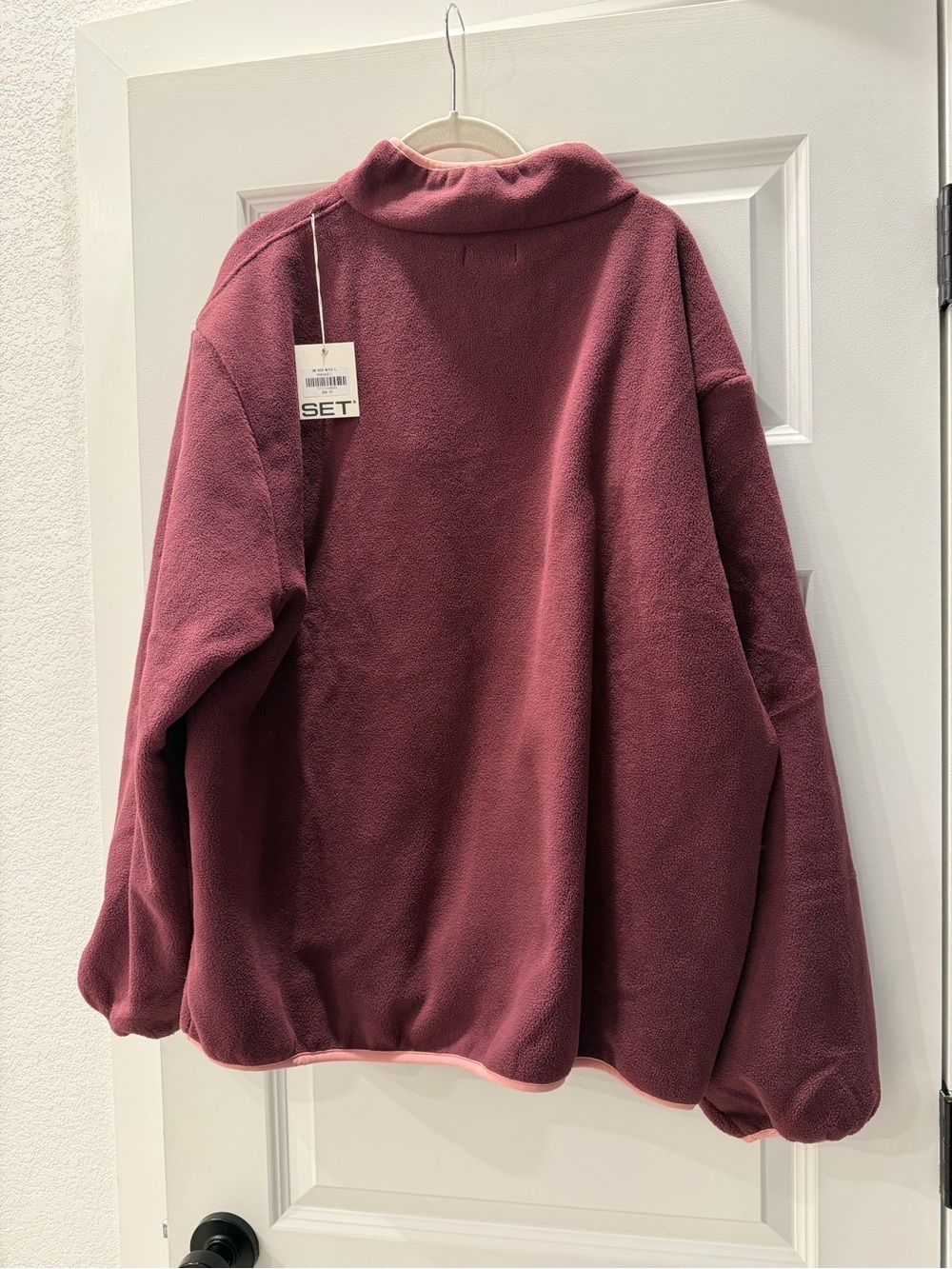 Cozy Quarter-Zip Fleece Pullover in Rosebud - Picture 2 of 2